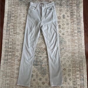 MOTHER Women's Light gray dazzler ankle Jean in color chalk it up size 24